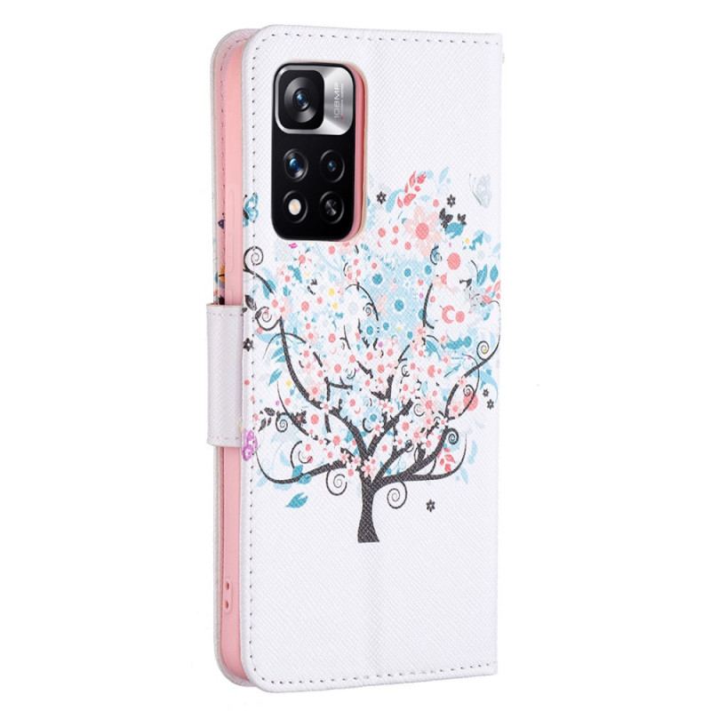 Flip Cover Xiaomi Redmi Note 11 Pro Plus 5G Blomstret Træ