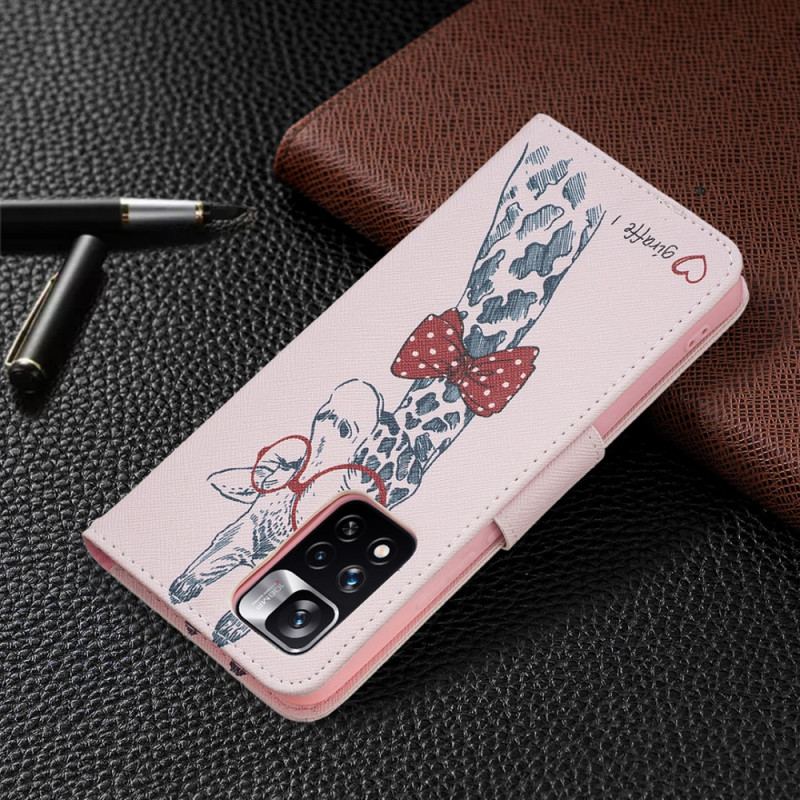 Flip Cover Xiaomi Redmi Note 11 Pro Plus 5G Brainy Giraf