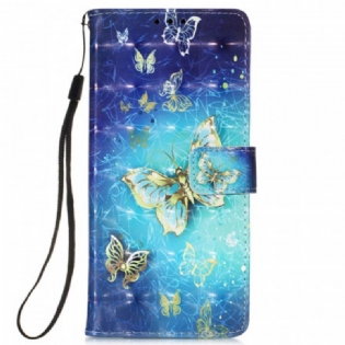 Flip Cover Xiaomi Redmi Note 11 Pro Plus 5G Gyldne Sommerfugle