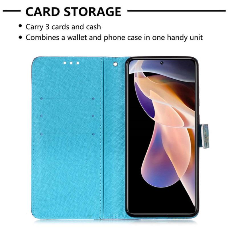 Flip Cover Xiaomi Redmi Note 11 Pro Plus 5G Gyldne Sommerfugle