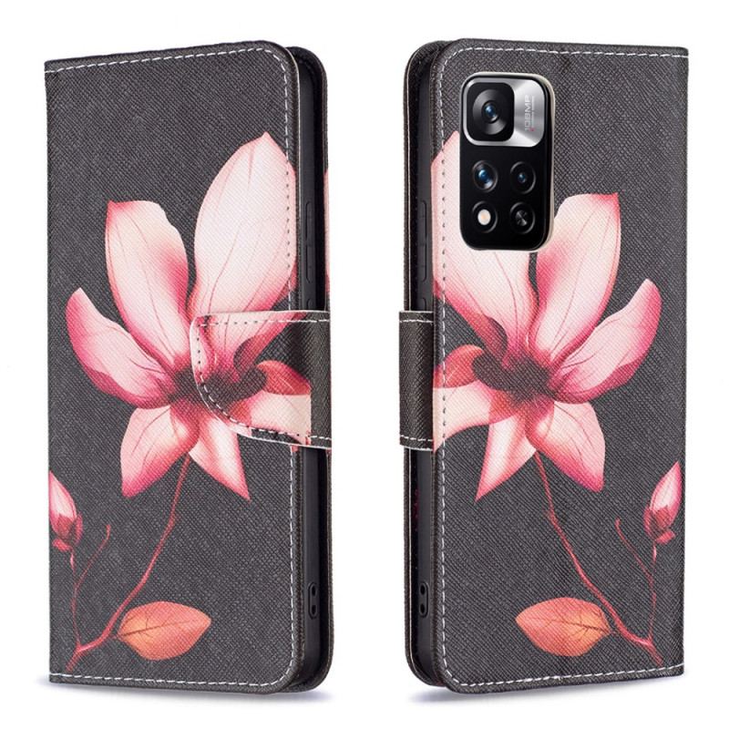 Flip Cover Xiaomi Redmi Note 11 Pro Plus 5G Lyserød Blomst