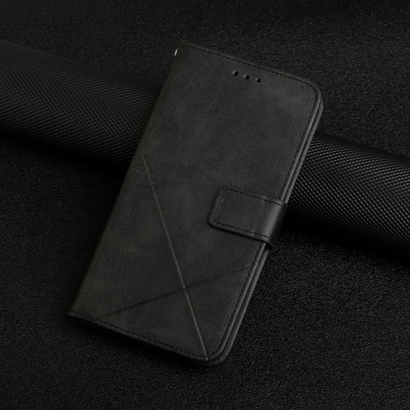 Flip Cover Xiaomi Redmi Note 11 Pro Plus 5G Med Snor Læder Effekt Strop Linjer