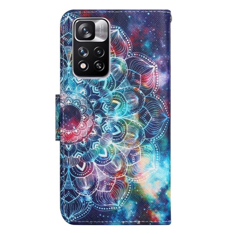 Flip Cover Xiaomi Redmi Note 11 Pro Plus 5G Med Snor Prangende Strappy Mandala