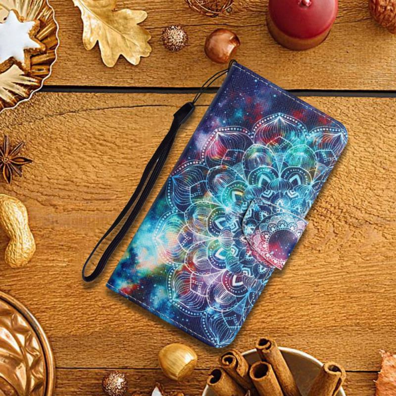 Flip Cover Xiaomi Redmi Note 11 Pro Plus 5G Med Snor Prangende Strappy Mandala