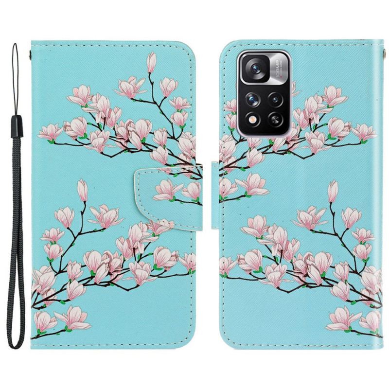 Flip Cover Xiaomi Redmi Note 11 Pro Plus 5G Med Snor Strappy Busk