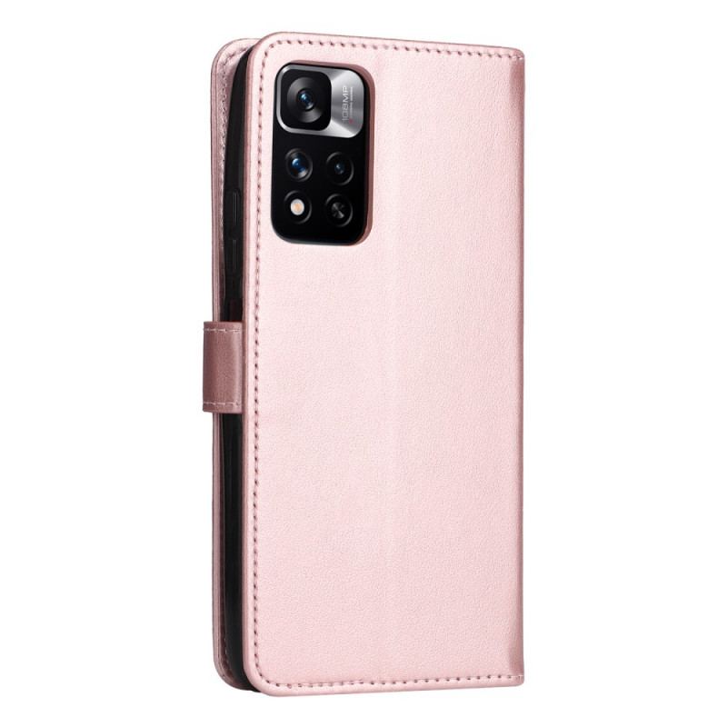 Flip Cover Xiaomi Redmi Note 11 Pro Plus 5G Med Snor Strappy Kat Og Bier