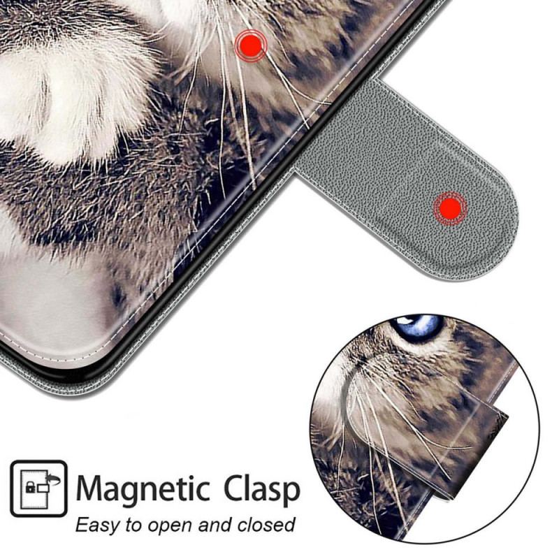 Flip Cover Xiaomi Redmi Note 11 Pro Plus 5G Med Snor Thong Cat Fan