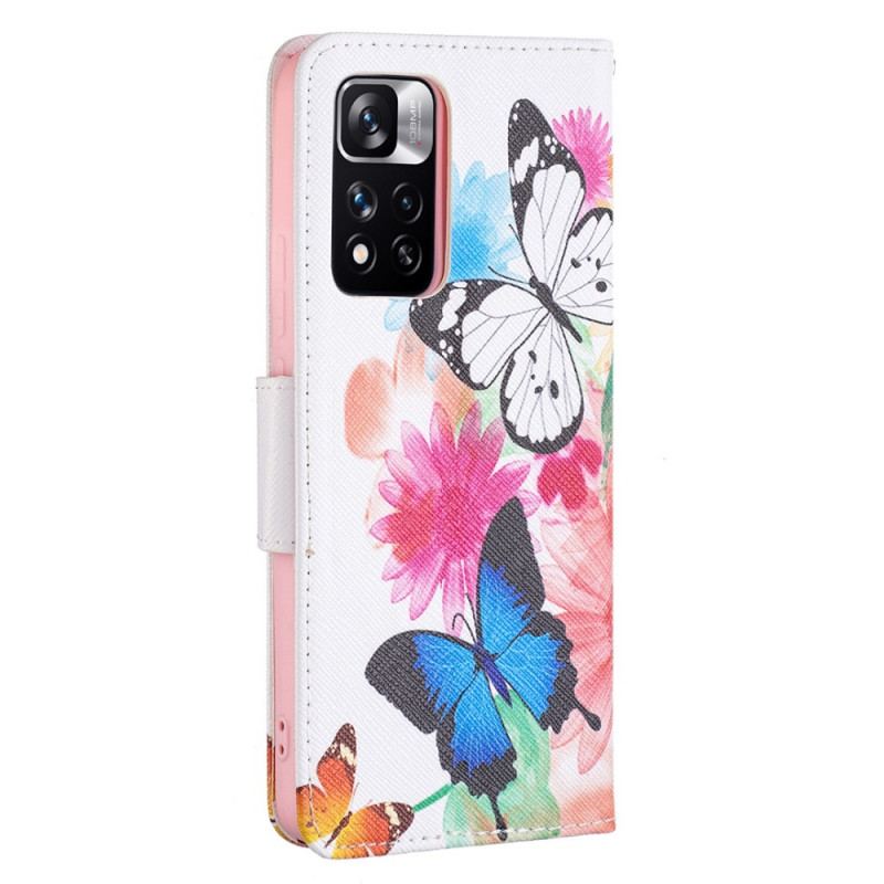 Flip Cover Xiaomi Redmi Note 11 Pro Plus 5G Sommerfugle