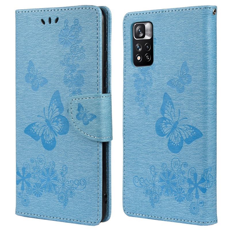 Flip Cover Xiaomi Redmi Note 11 Pro Plus 5G Sommerfugle