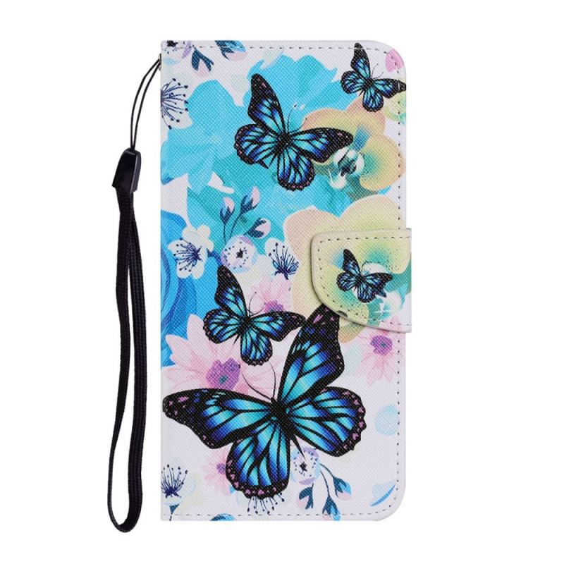 Flip Cover Xiaomi Redmi Note 11 Pro Plus 5G Sommerfugle Og Sommerblomster