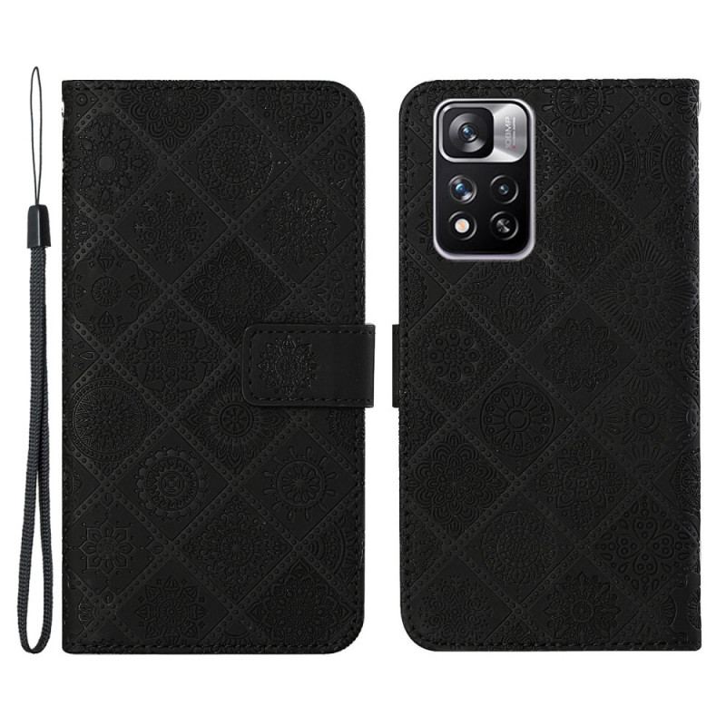 Flip Cover Xiaomi Redmi Note 11 Pro Plus 5G Tapestry Mønster