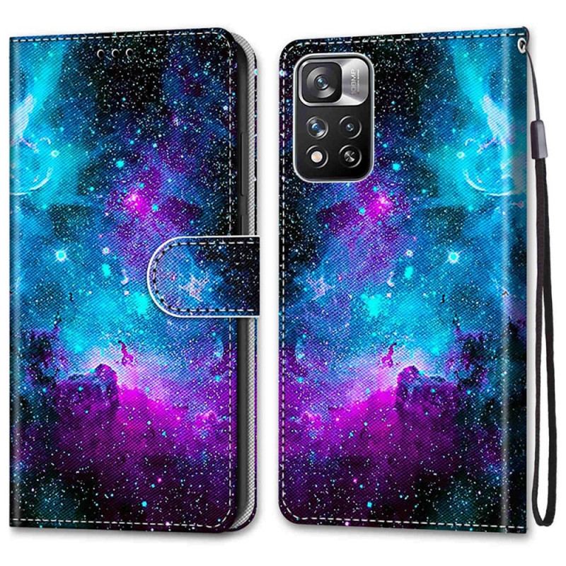 Læder Cover Xiaomi Redmi Note 11 Pro Plus 5G Kosmisk Himmel