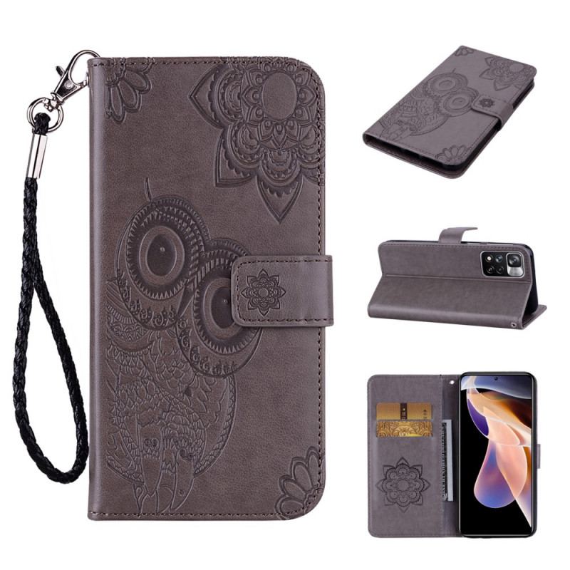 Læder Cover Xiaomi Redmi Note 11 Pro Plus 5G Mandala Ugle