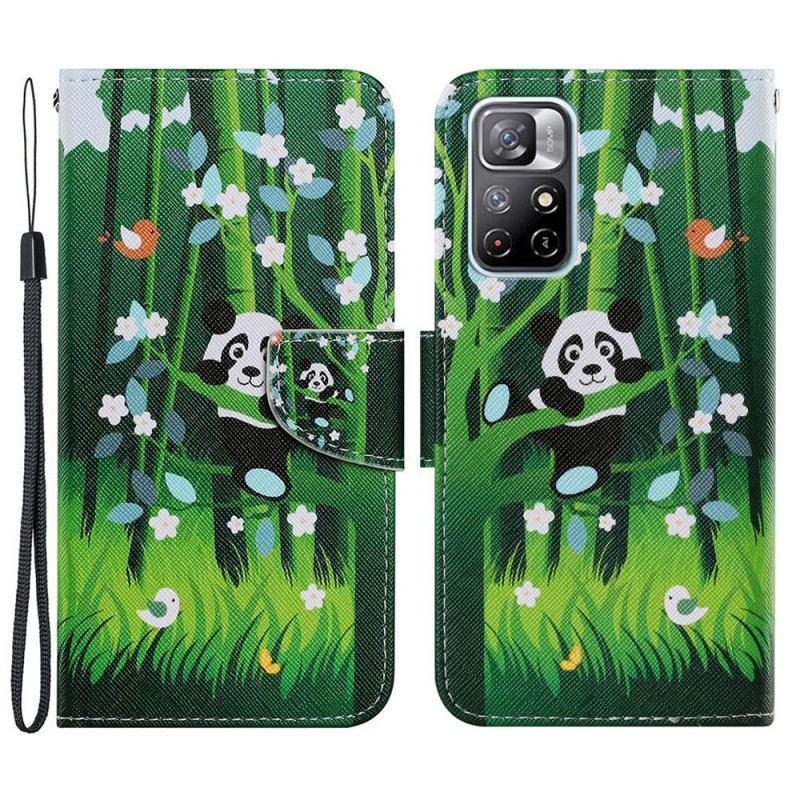 Læder Cover Xiaomi Redmi Note 11 Pro Plus 5G Panda Walk