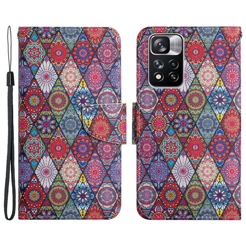 Læder Cover Xiaomi Redmi Note 11 Pro Plus 5G Tapestry Mønster