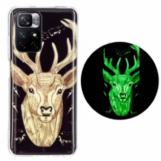 Mobilcover Xiaomi Redmi Note 11 Pro Plus 5G Fluorescerende Majestic Deer