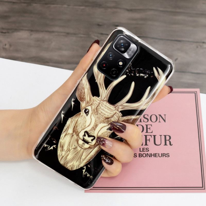 Mobilcover Xiaomi Redmi Note 11 Pro Plus 5G Fluorescerende Majestic Deer