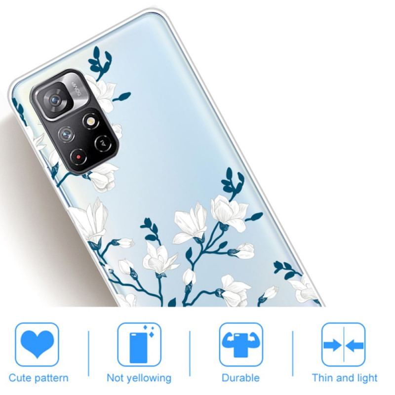 Mobilcover Xiaomi Redmi Note 11 Pro Plus 5G Hvide Blomster