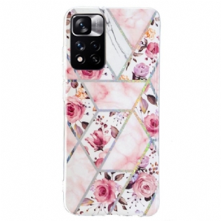 Mobilcover Xiaomi Redmi Note 11 Pro Plus 5G Marmorerede Blomster