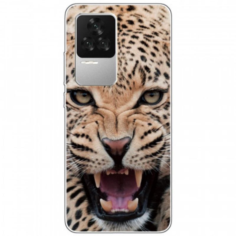 Cover Poco F4 Silikone Leopard