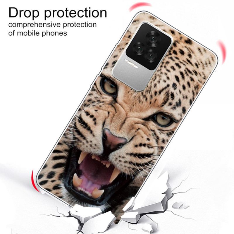 Cover Poco F4 Silikone Leopard