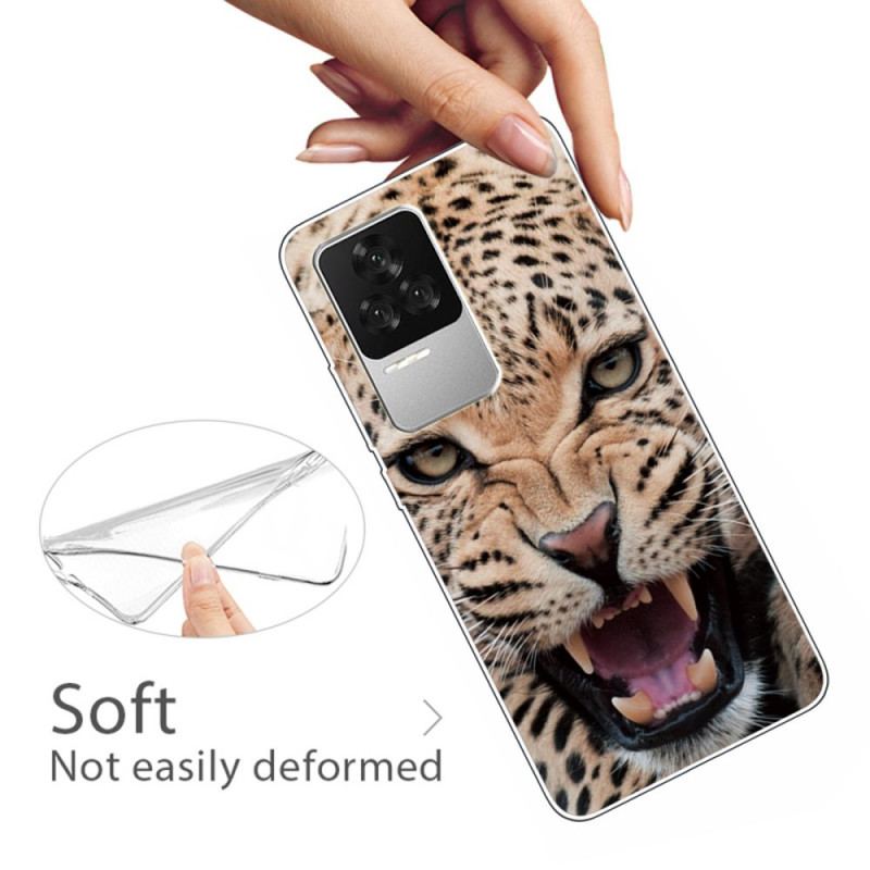 Cover Poco F4 Silikone Leopard