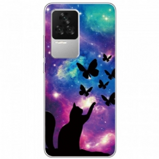 Cover Poco F4 Space Cat Silikone