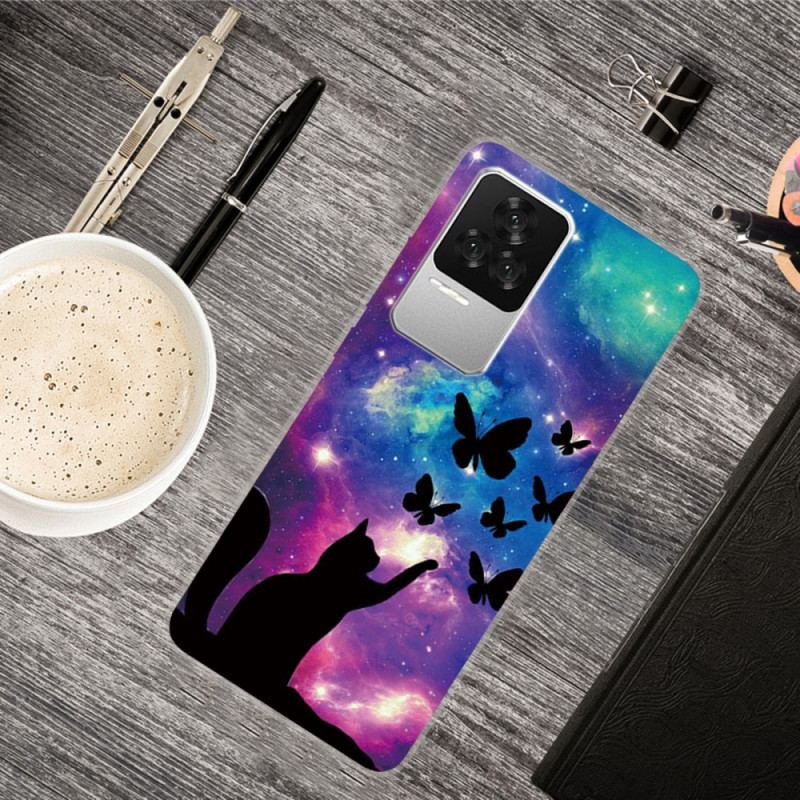 Cover Poco F4 Space Cat Silikone