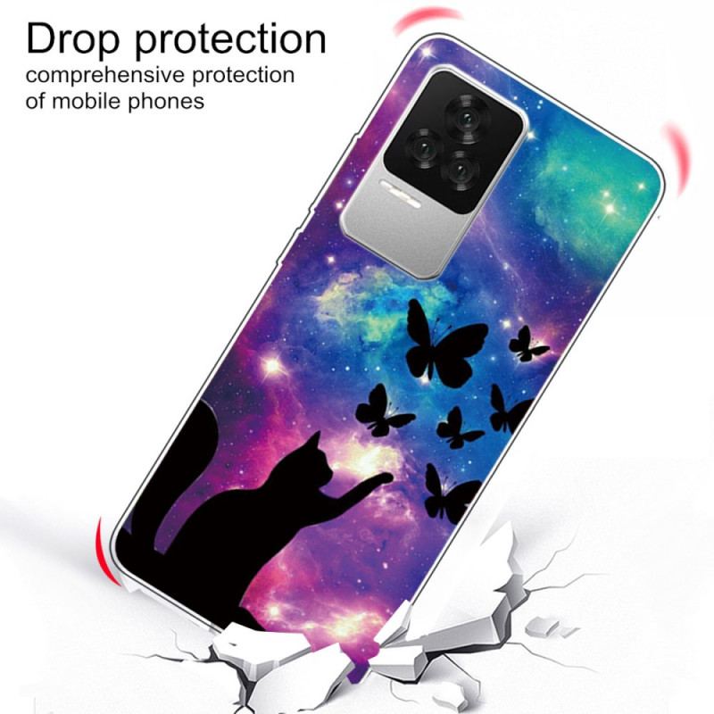 Cover Poco F4 Space Cat Silikone