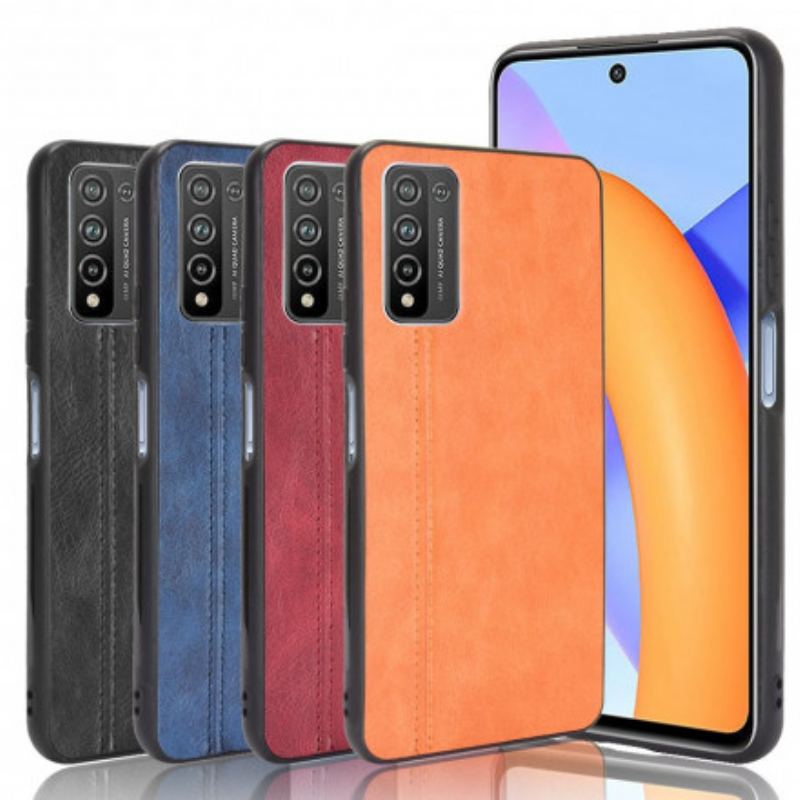 Mobilcover Honor 10X Lite Couture Lædereffekt