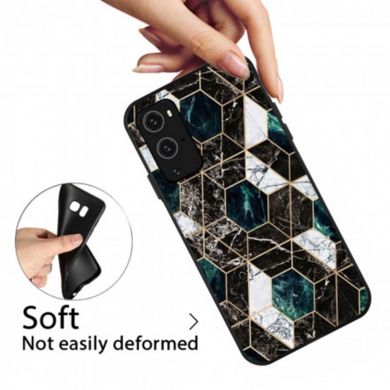 Cover OnePlus 9 Pro Farverig Geometri Marmor