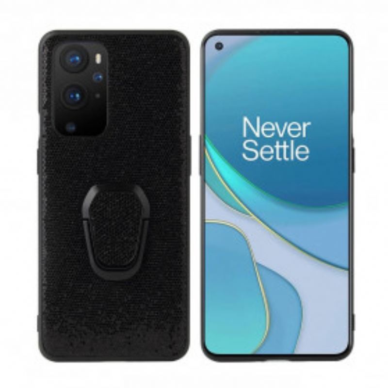 Cover OnePlus 9 Pro Sort Glitter Ring-support