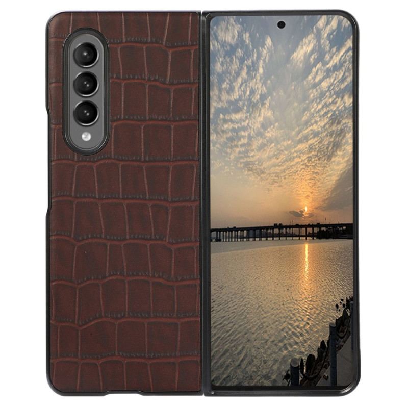 Cover Samsung Galaxy Z Fold 4 Ægte Krokodillelæder