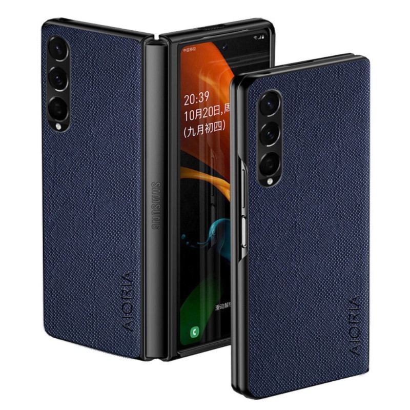 Cover Samsung Galaxy Z Fold 4 Aioria Vævet Tekstur I Imiteret Læder