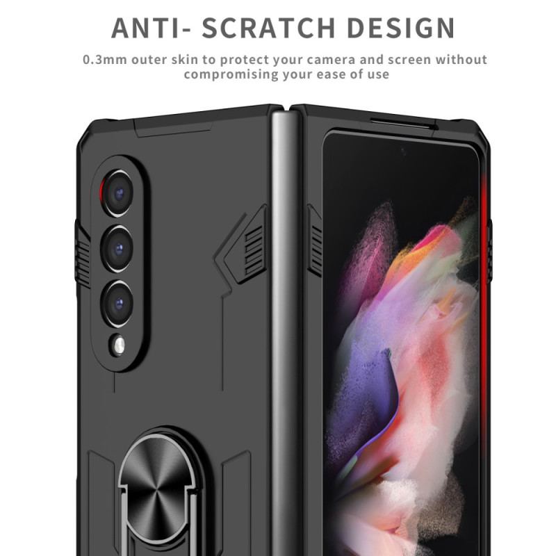 Cover Samsung Galaxy Z Fold 4 Bi-materiale Og Roterende Ring