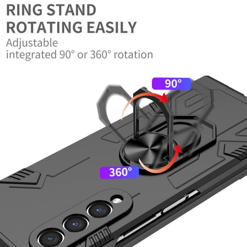 Cover Samsung Galaxy Z Fold 4 Bi-materiale Og Roterende Ring