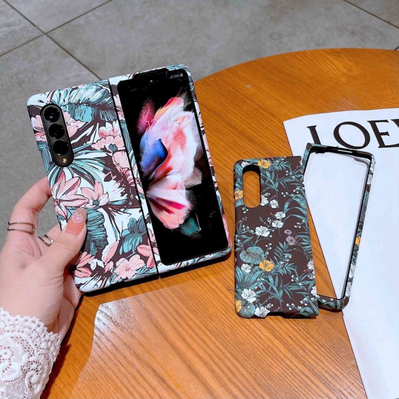 Cover Samsung Galaxy Z Fold 4 Blomster Tapet