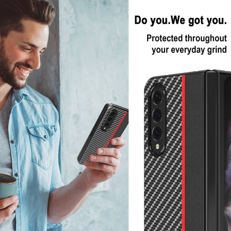 Cover Samsung Galaxy Z Fold 4 Carbon Fiber Line Lc. Imeeke