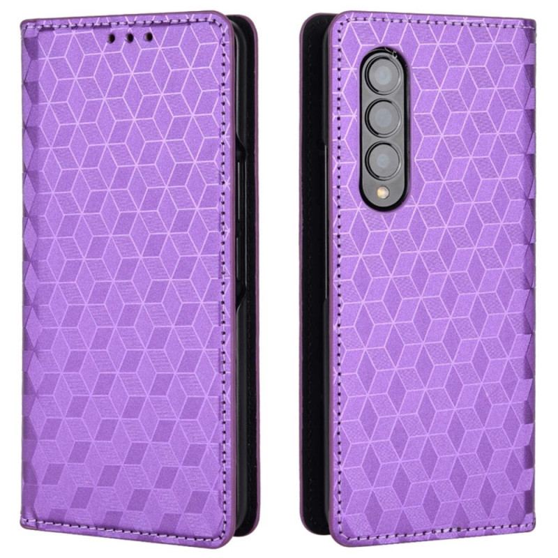 Cover Samsung Galaxy Z Fold 4 Flip Cover 3d Terning