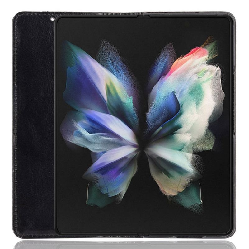 Cover Samsung Galaxy Z Fold 4 Flip Cover Retro Pen Opbevaring