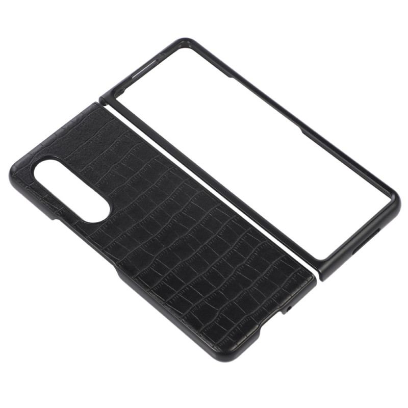 Cover Samsung Galaxy Z Fold 4 Imiteret Krokodille Læder