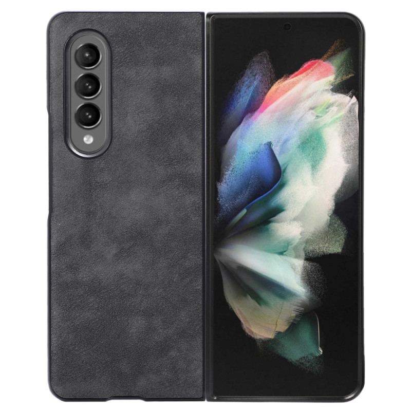 Cover Samsung Galaxy Z Fold 4 Imiteret Læder Hudtekstur