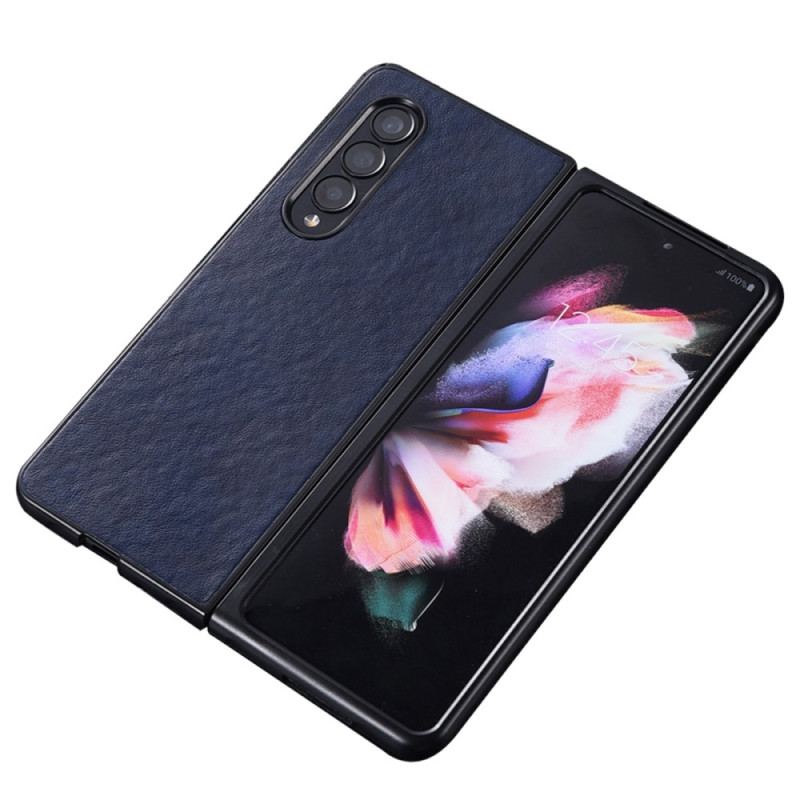 Cover Samsung Galaxy Z Fold 4 Imiteret Læder Nylon Tekstur