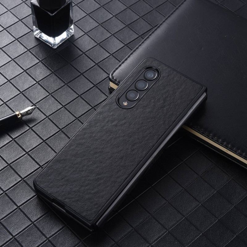 Cover Samsung Galaxy Z Fold 4 Imiteret Læder Nylon Tekstur