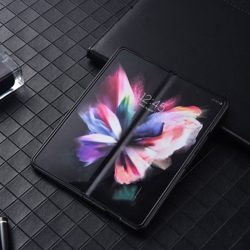 Cover Samsung Galaxy Z Fold 4 Imiteret Læder Nylon Tekstur