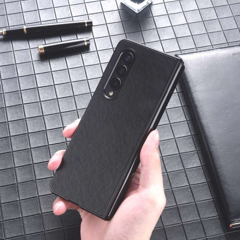 Cover Samsung Galaxy Z Fold 4 Imiteret Læder Nylon Tekstur