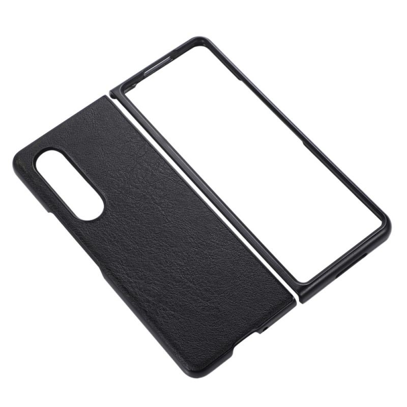 Cover Samsung Galaxy Z Fold 4 Tofarvet Imiteret Læder Tekstureret