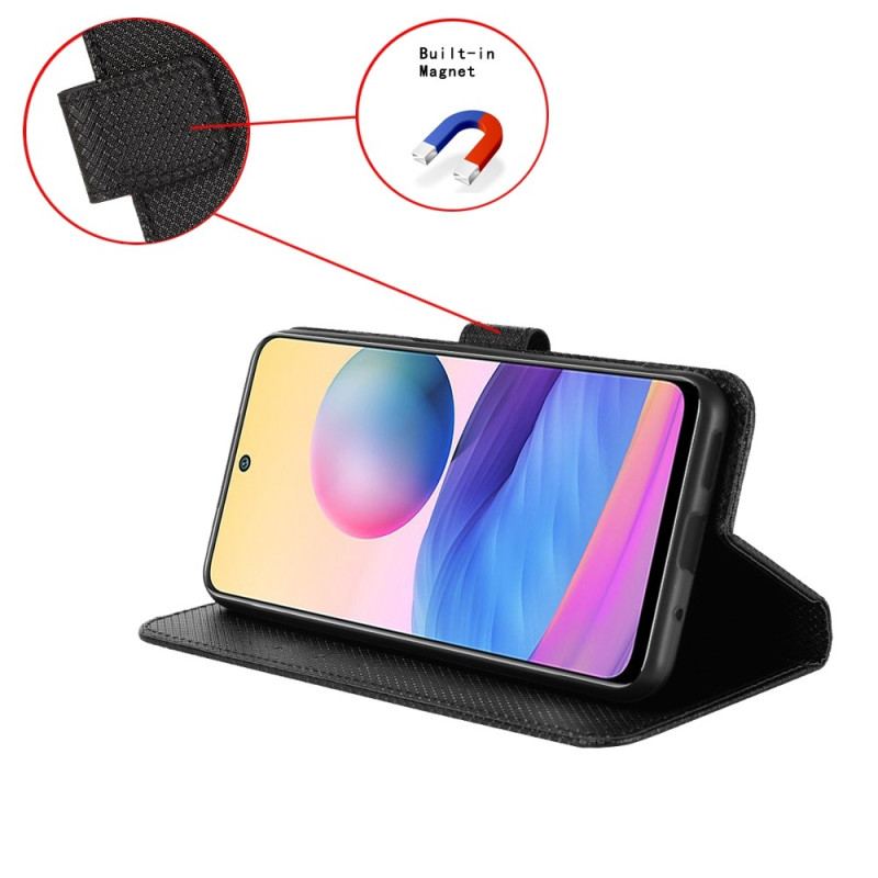 Flip Cover Samsung Galaxy Z Fold 4 Med Snor Diamant Rem