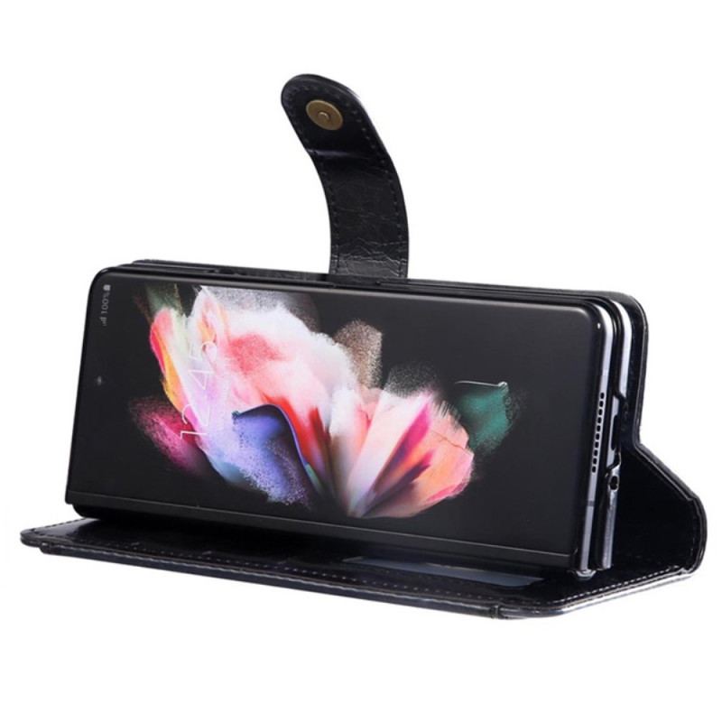 Flip Cover Samsung Galaxy Z Fold 4 Multilommer I Kunstlæder