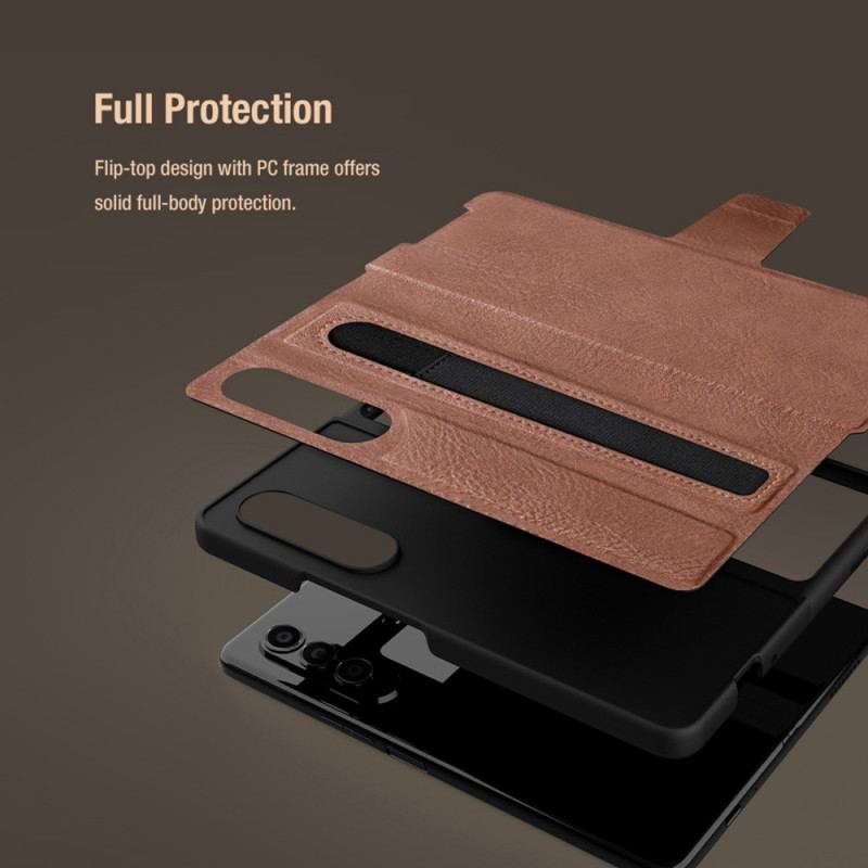 Flip Cover Samsung Galaxy Z Fold 4 Nillkin Imiteret Læder